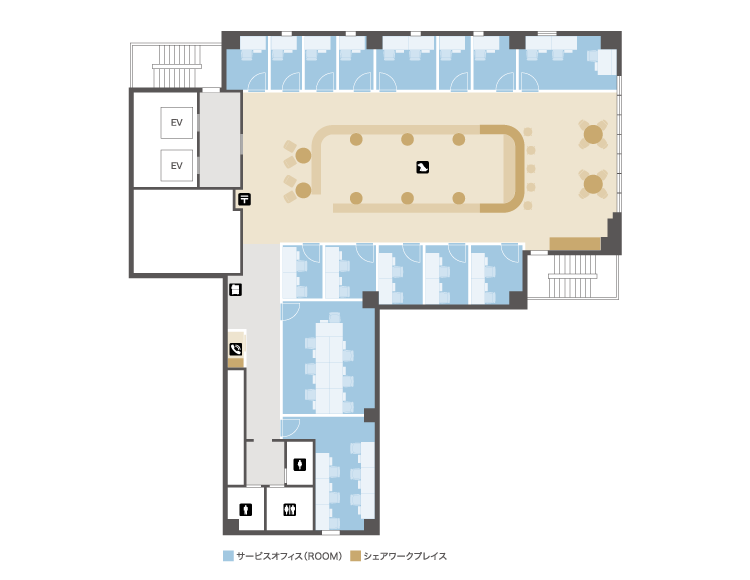 ビジネスエアポート京橋 フロア図 4F