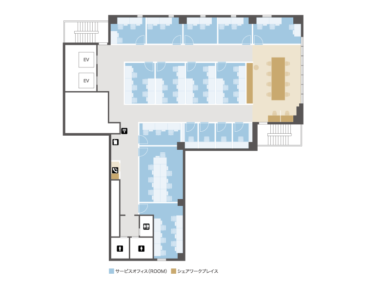 ビジネスエアポート京橋 フロア図 8F