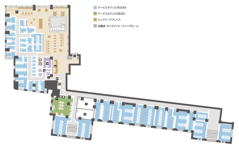 ビジネスエアポート九段下 フロア図 1F